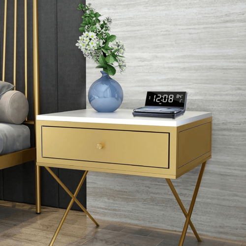 Supersonic Dual Alarm Clock with 2-in-1 Wireless Charger